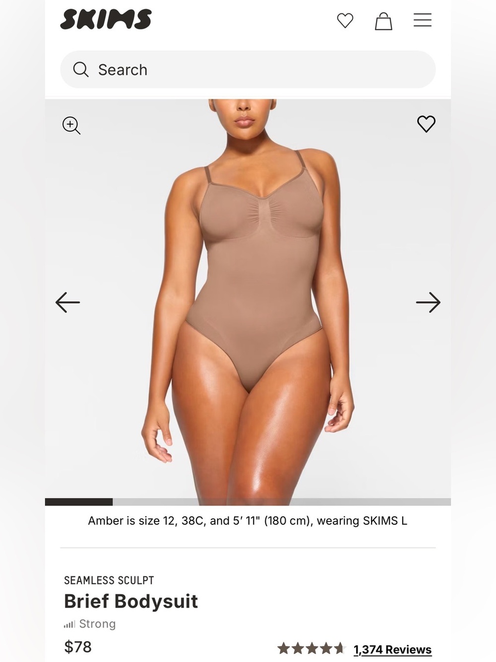 SKIMS Seamless Sculpt Brief Bodysuit